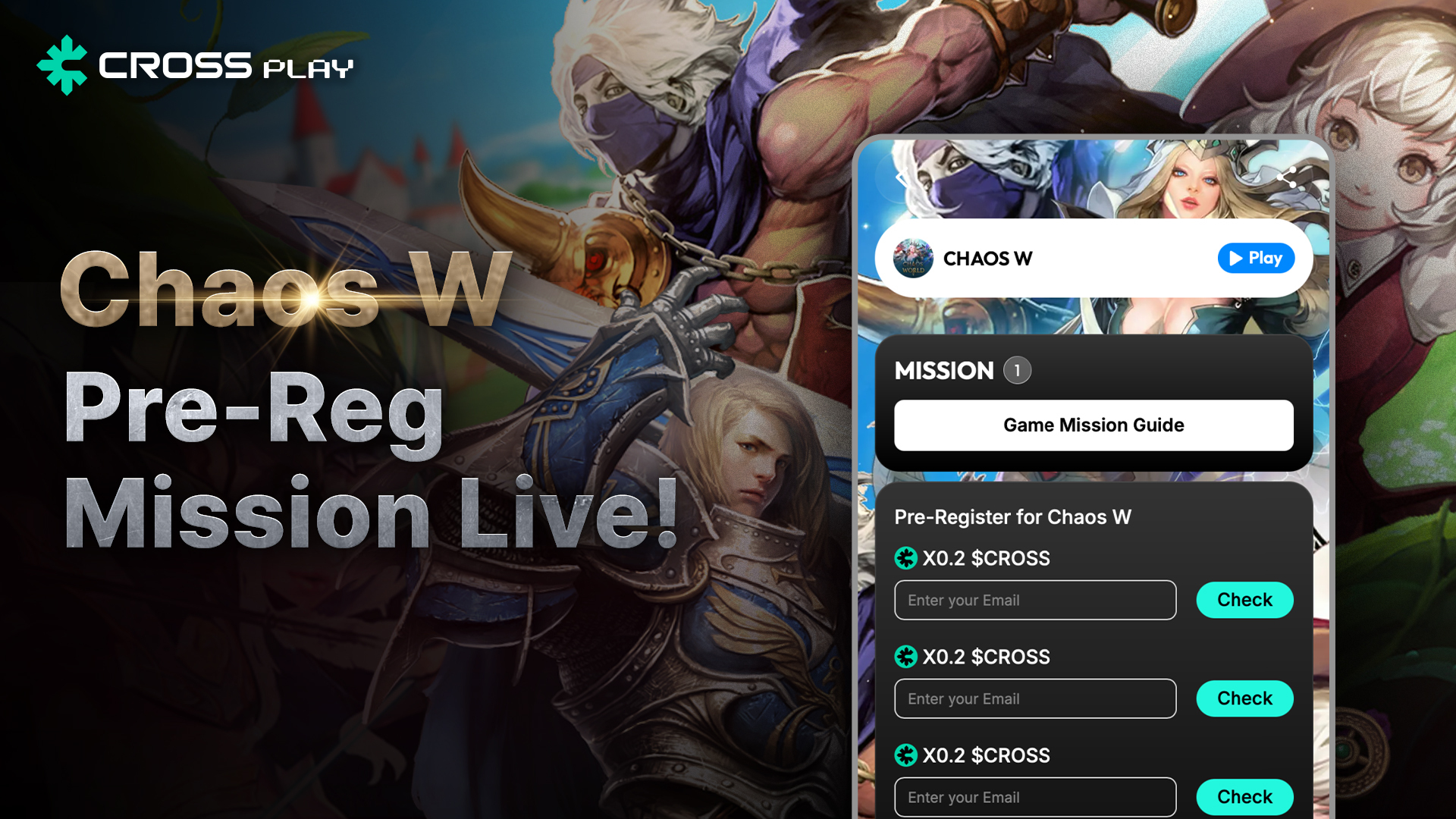 🕹️.CHAOS W Tokenomics CROSS Play Mission Live!🌈