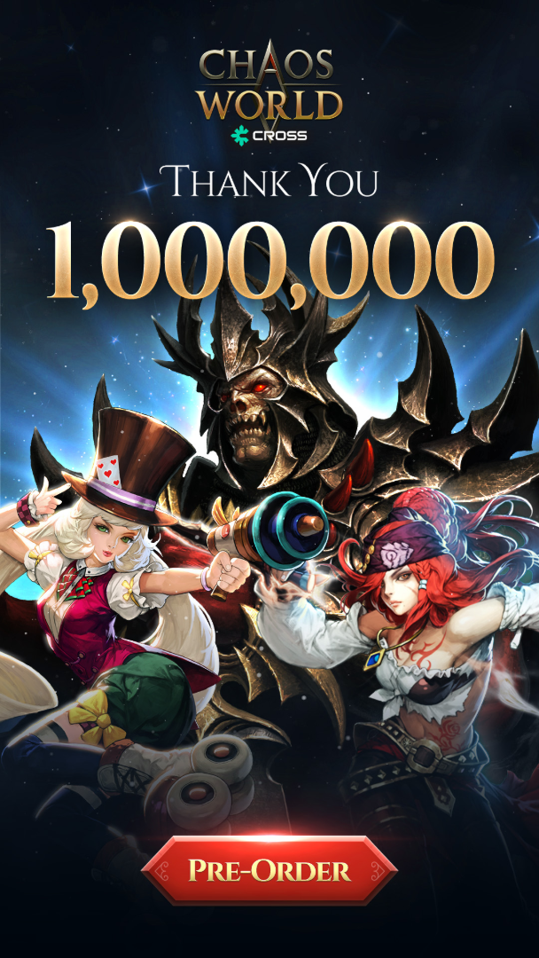 📢📢📢📢. ChaosW has surpassed 1,000,000 pre-registrations!!!