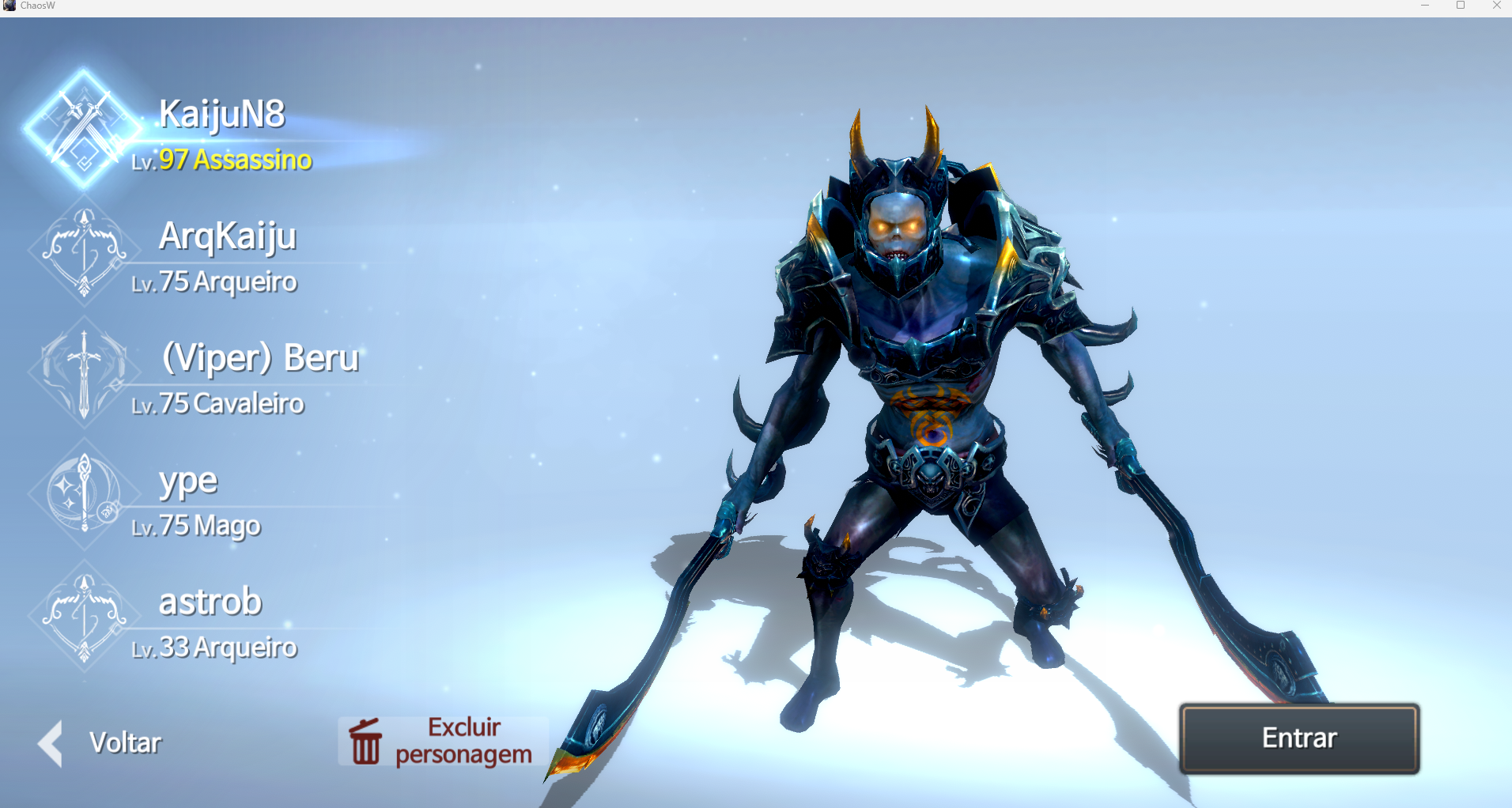 Caracter Name: KaijuN8  Servidor: DARAE LVL 97