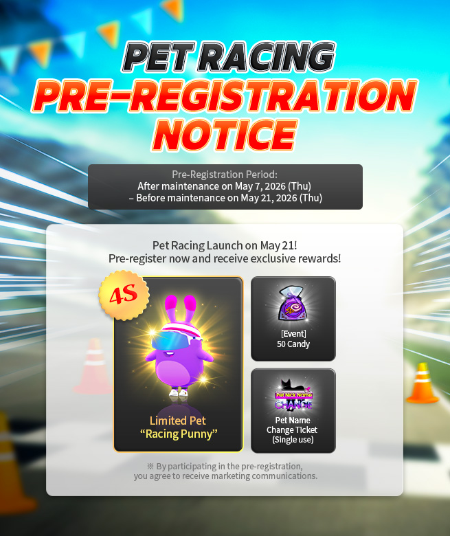 【Announcement】Pet Racing: Pre-registration Event
